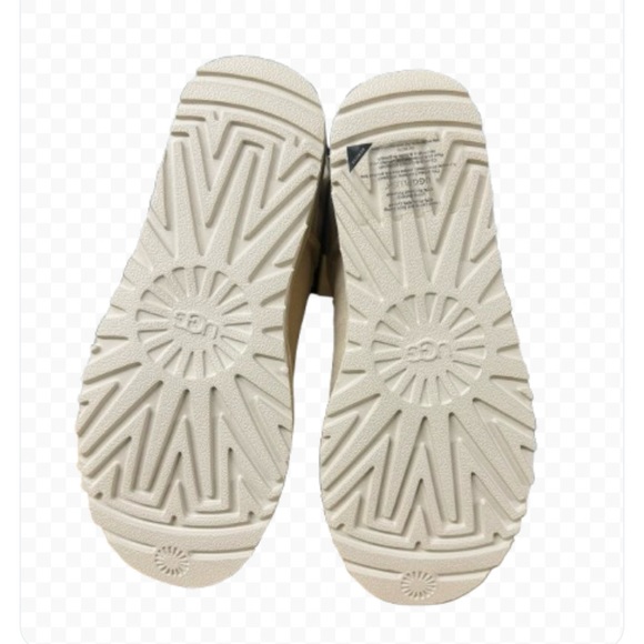 UGG MINI BAILEY SUEDE BOW WOMAN’S SIZE 7 NIB IVORY - Picture 4 of 5